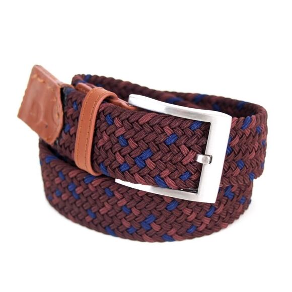 Gentlemen's Hardware BROWN LEATHER MULTICOLOR ELASTIC CORD MEN'S BELT 30-40 (B54 - Picture 6 of 14